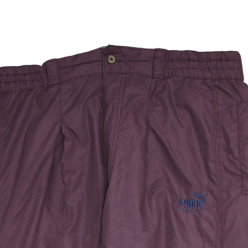 Puma Men's Purple XL Retro Jogger Trousers with Ankle Zips