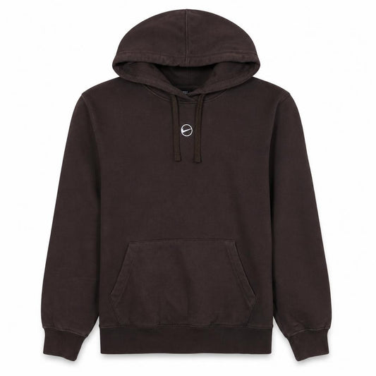 Front view of Nike Men's Brown XS Pullover Hoodie Loose Fit Fleece Sweatshirt