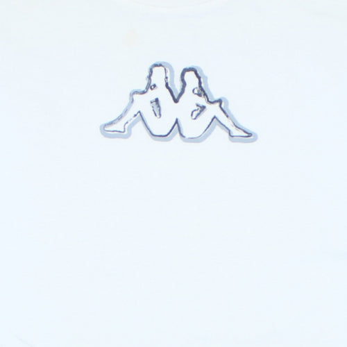 Kappa Men's White 2XL Short Sleeve Crew Neck Logo T-Shirt