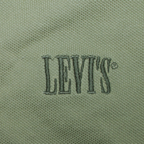 Levi's Men's Green Cotton Polo Shirt Size L Short Sleeve Classic Fit