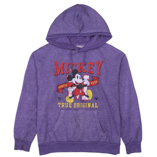 Disney Women Purple Mickey Graphic Pullover Hoodie M