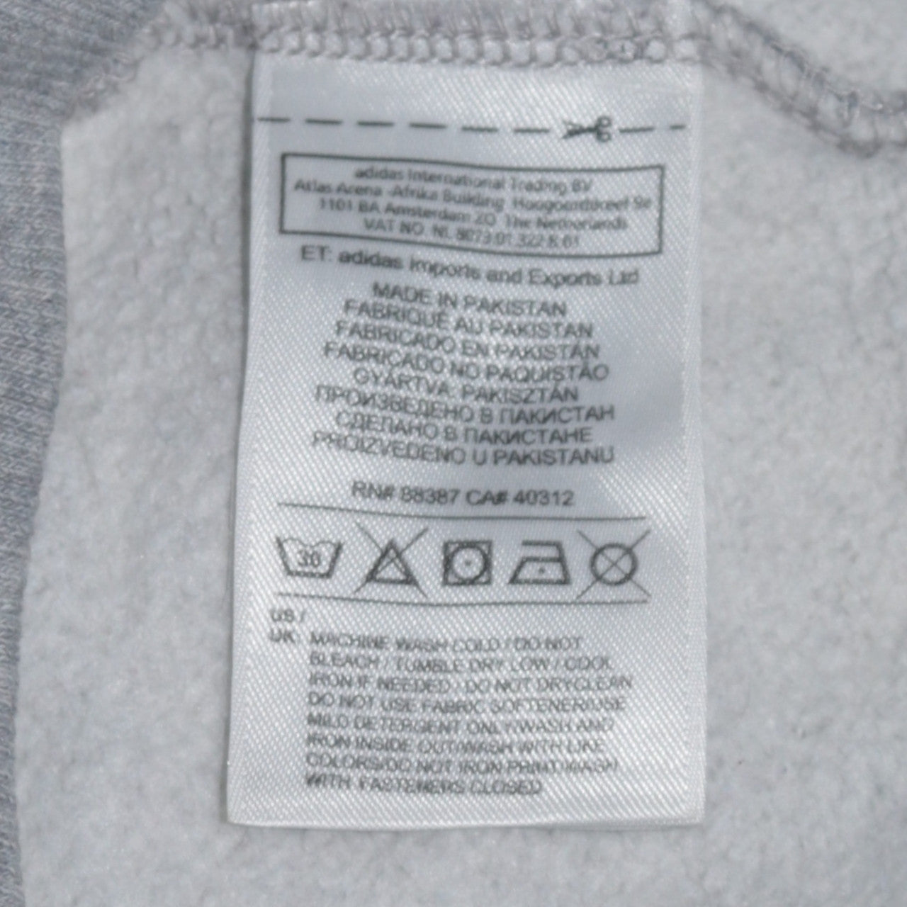 Adidas Women Grey Full Zip Hoodie Size 8 Classic Logo 1972 Design