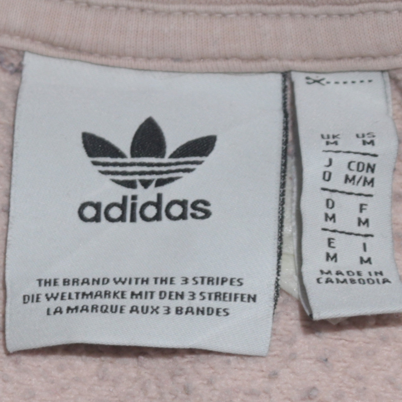 adidas Men Pink 1/4 Zip Fleece Sweatshirt Medium Regular Fit