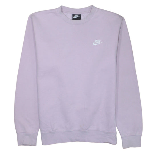 Nike Women Lilac Crew Neck Pullover Sweatshirt Size S