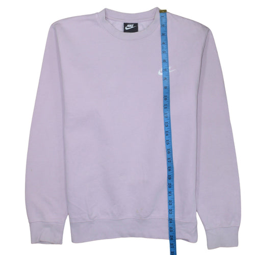 Nike Women Lilac Crew Neck Pullover Sweatshirt Size S