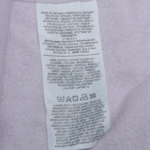 Nike Women Lilac Crew Neck Pullover Sweatshirt Size S