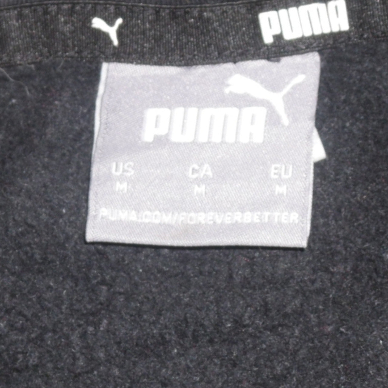 Puma Men Black Pullover Hoodie Medium Regular Fit Sportswear