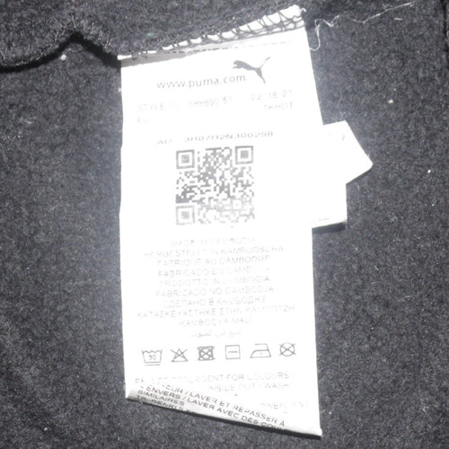 Puma Men Black Pullover Hoodie Medium Regular Fit Sportswear