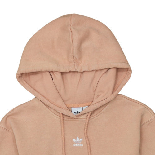 Adidas Womens Beige Pullover Hoodie UK 8 Cotton Fleece Casual