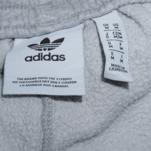 Adidas Men's Grey Sweat Shorts Size M Elastic Waist Activewear