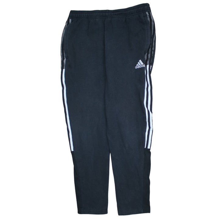Adidas Men’s Black Jogger Sweatpants L Tapered Fit Fleece