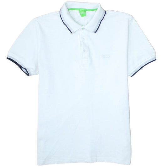 Hugo Boss Men's White Modern Fit Cotton Polo Shirt Size M
