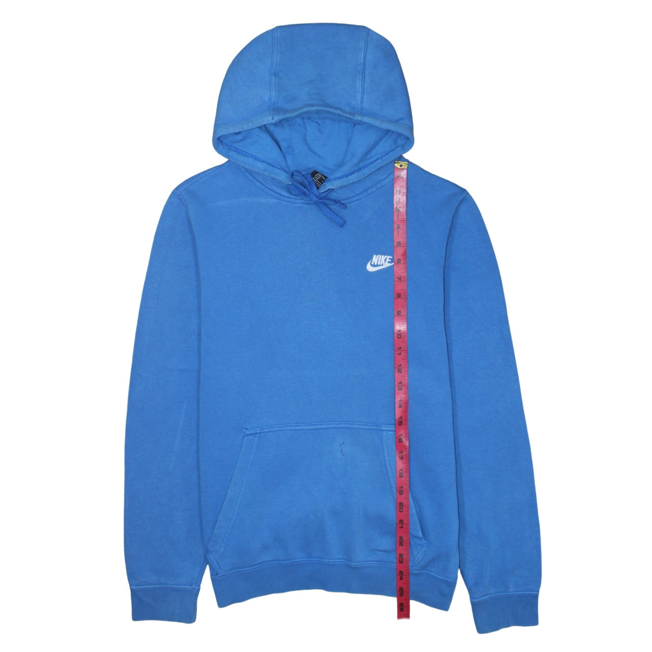 Nike Men Blue Pullover Hoodie Small Fleece Logo Sportswear