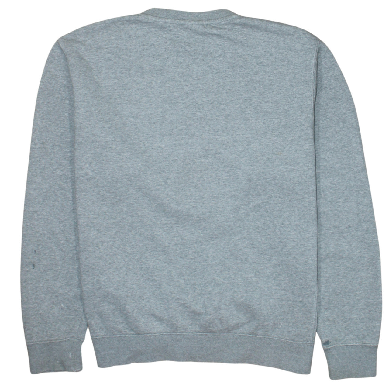 Nike Men's Grey Crew Neck Sweatshirt L Cotton Blend Logo Pullover