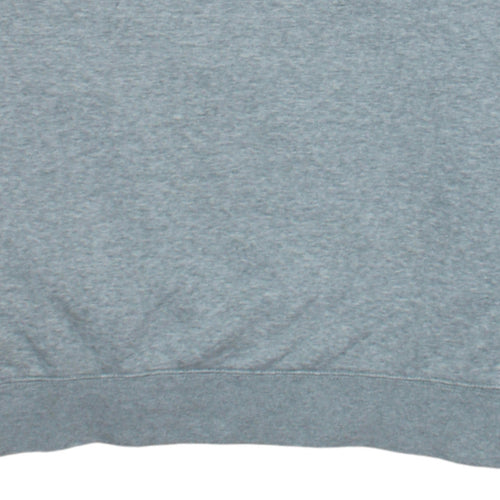 Nike Men's Grey Crew Neck Sweatshirt L Cotton Blend Logo Pullover