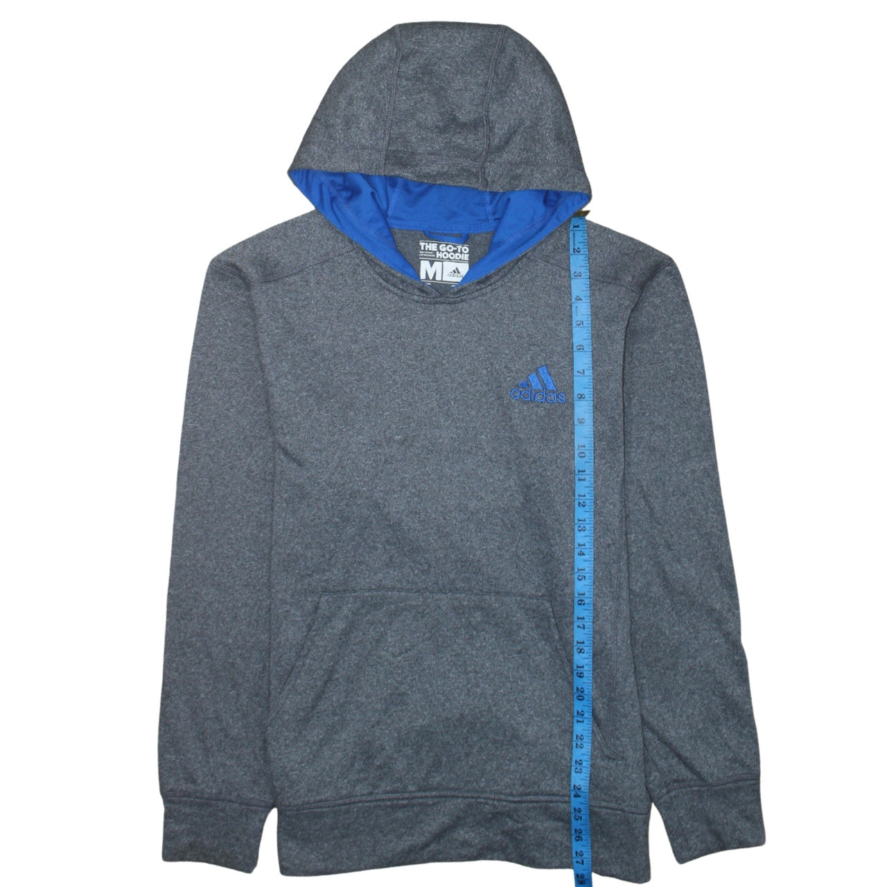Adidas Men's Grey Pullover Hoodie Medium ClimaWarm Fleece