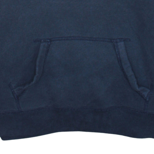 Hollister Men’s Blue Pullover Hoodie Medium Logo Print Fleece