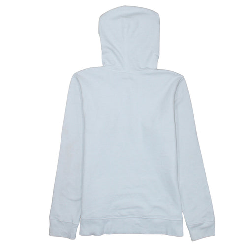 GAP Women White Pullover Hoodie M Cotton Blend Logo