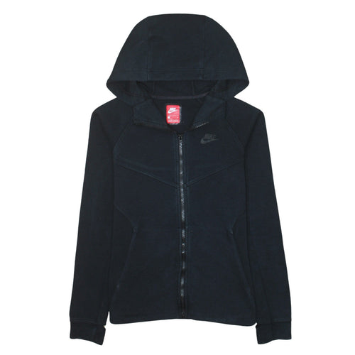 Nike Women’s Black Small Full Zip Hoodie Sweatshirt with Logo