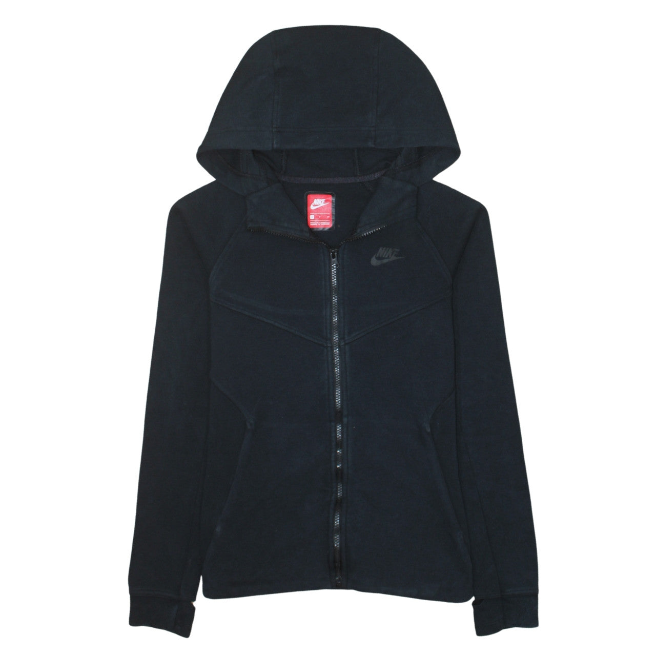 Nike Women’s Black Small Full Zip Hoodie Sweatshirt with Logo