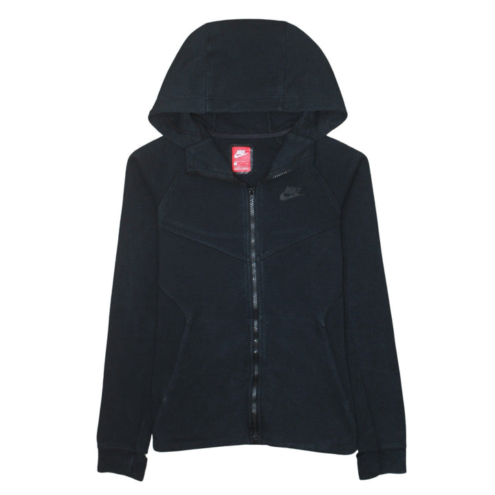 Nike Women’s Black Small Full Zip Hoodie Sweatshirt with Logo