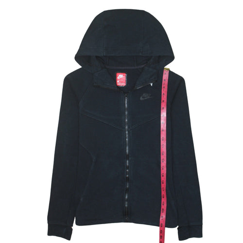Nike Women’s Black Small Full Zip Hoodie Sweatshirt with Logo