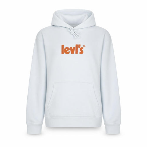 Levi's Womens White Pullover Hoodie XS Logo Cotton Fleece Casual