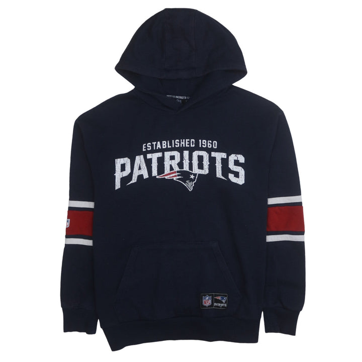 Primark Men’s Blue Patriots Pullover Hoodie Medium Graphic Fleece