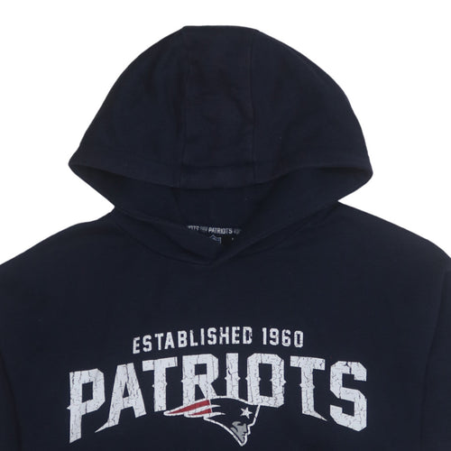 Primark Men’s Blue Patriots Pullover Hoodie Medium Graphic Fleece