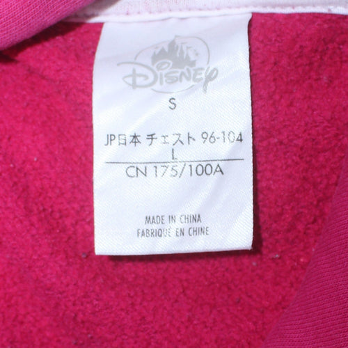 Disney Women Fuchsia Minnie Mouse Pullover Hoodie Size 16 Cotton Blend