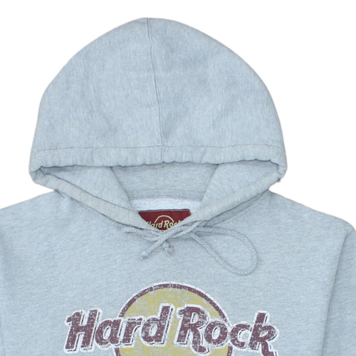 Hard Rock Cafe Men's Grey Pullover Hoodie Size L Logo New York