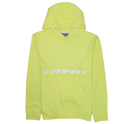 Lotto Men’s Yellow Pullover Hoodie 2XL Graphic Logo Sportswear