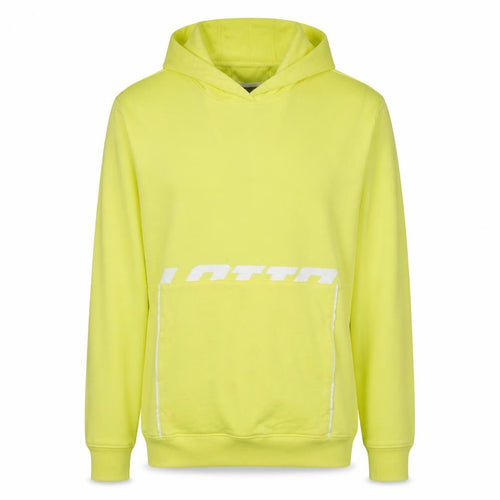 Lotto Men’s Yellow Pullover Hoodie 2XL Graphic Logo Sportswear