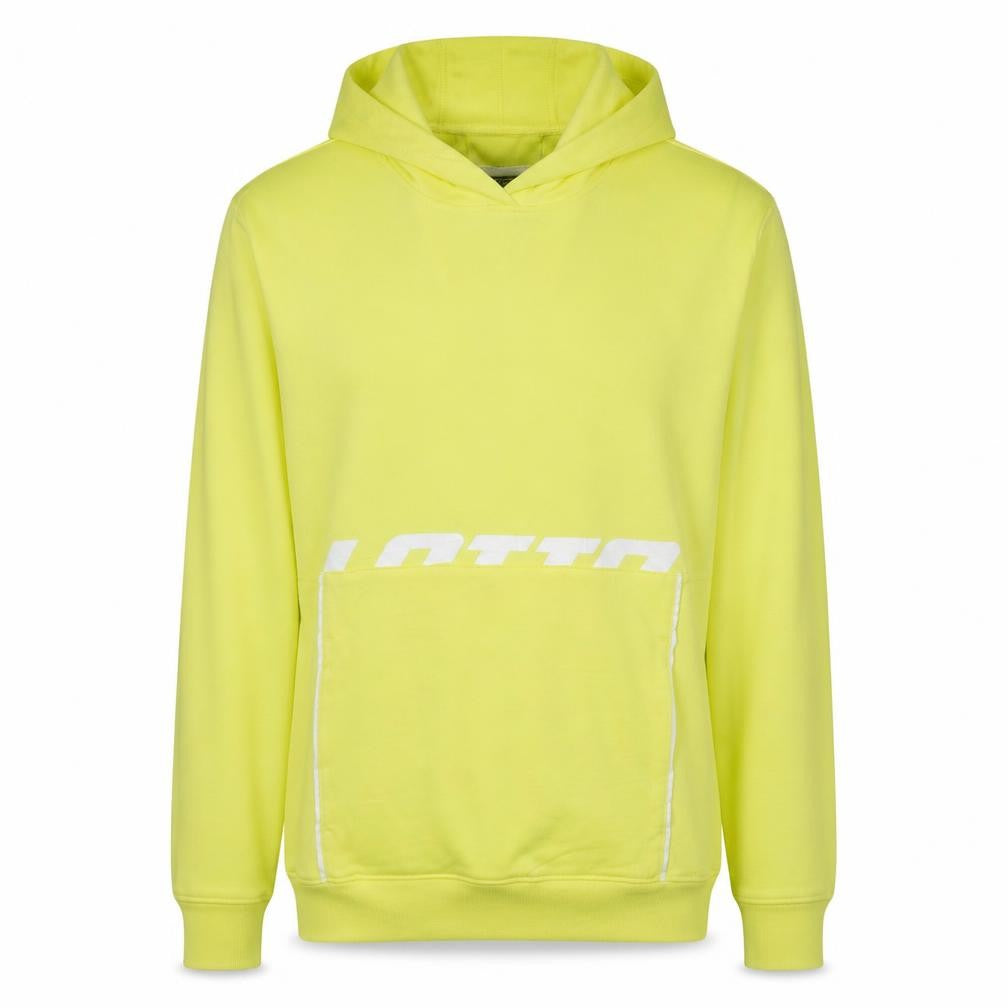Lotto Men’s Yellow Pullover Hoodie 2XL Graphic Logo Sportswear