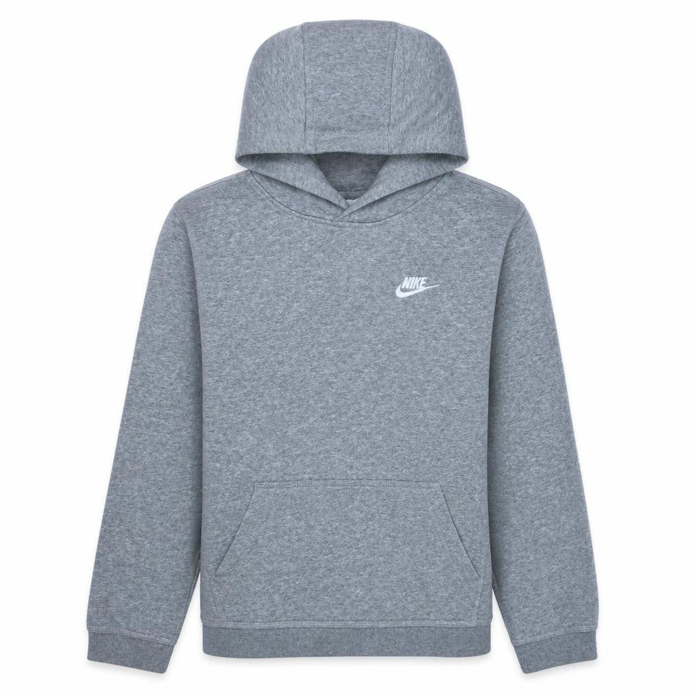 Nike Boys Grey Pullover Hoodie XL 158-170cm Cotton Blend Logo Sweatshirt