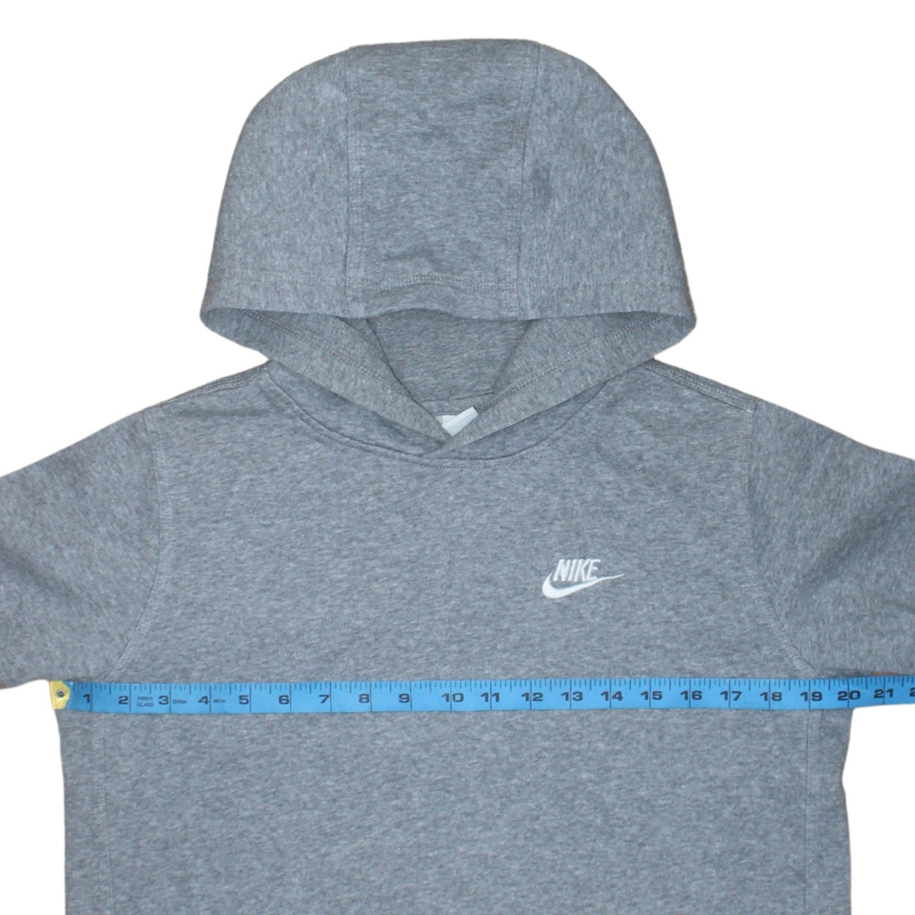Nike Boys Grey Pullover Hoodie XL 158-170cm Cotton Blend Logo Sweatshirt