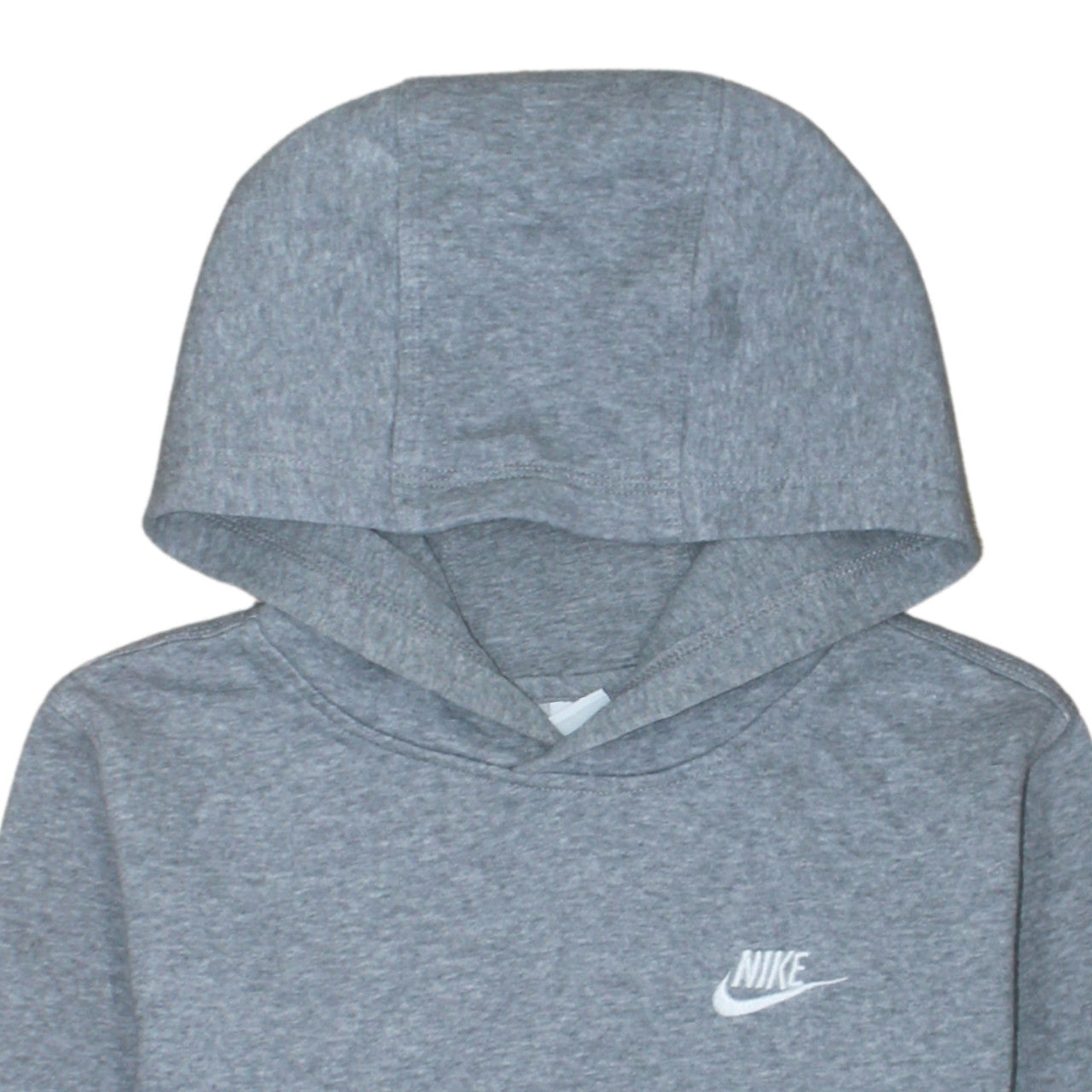 Nike Boys Grey Pullover Hoodie XL 158-170cm Cotton Blend Logo Sweatshirt