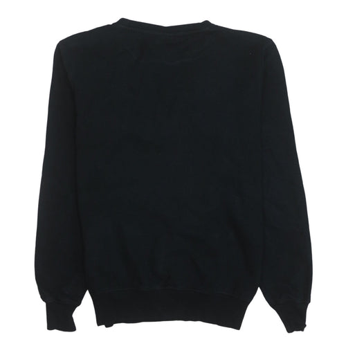 Ellesse Womens Black Logo Crew Neck Pullover Sweatshirt UK 6