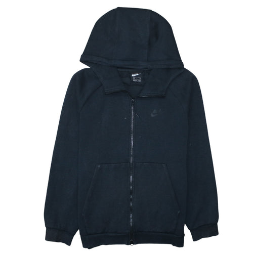 Nike Men's Black Full Zip Hoodie S Regular Fit Fleece Lined
