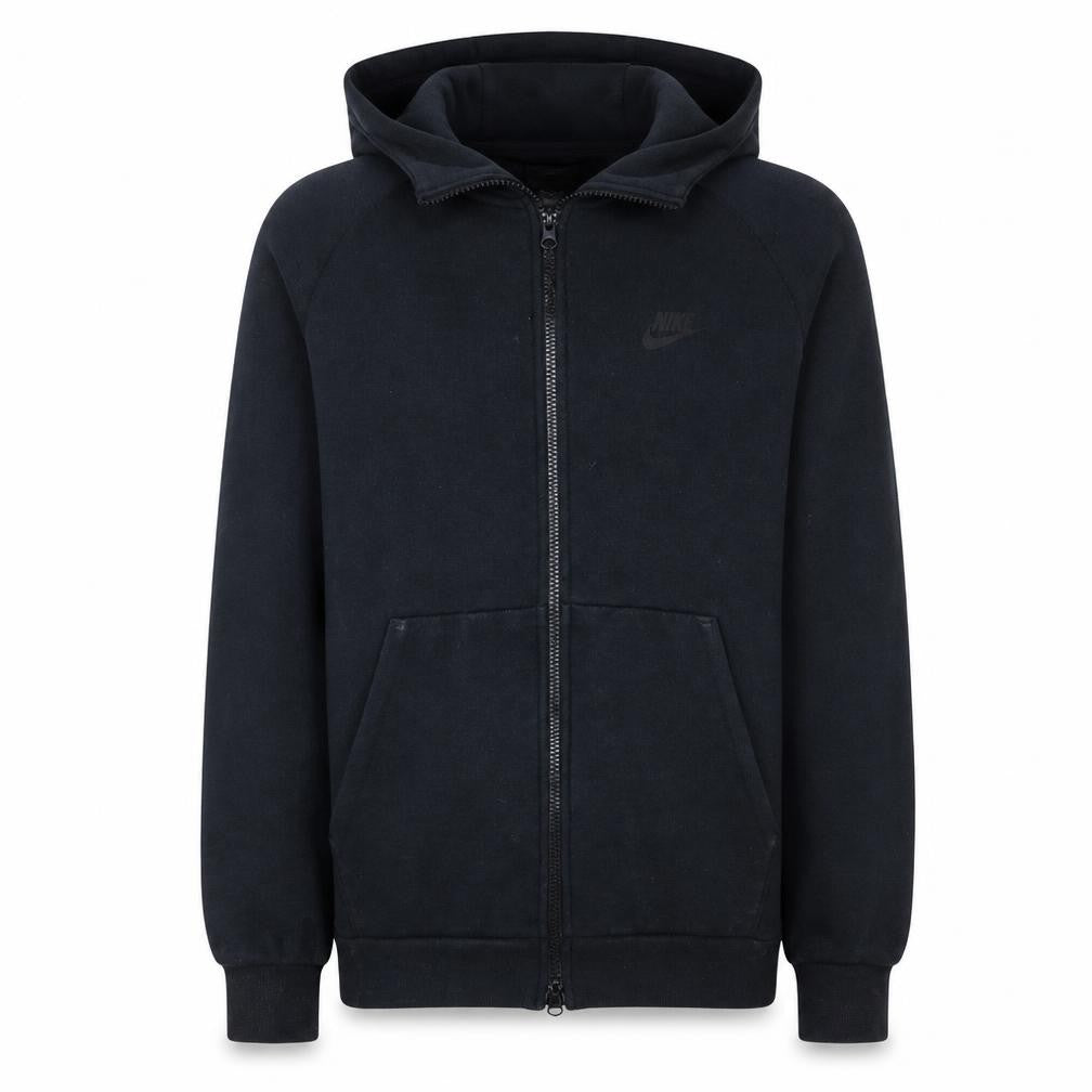 Nike Men's Black Full Zip Hoodie S Regular Fit Fleece Lined