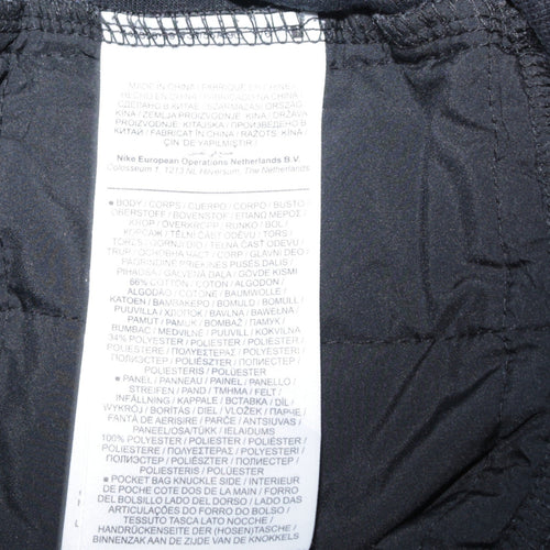 Nike Men's Black Full Zip Hoodie S Regular Fit Fleece Lined