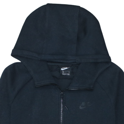 Nike Men's Black Full Zip Hoodie S Regular Fit Fleece Lined