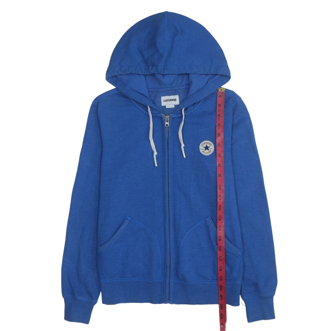 Converse Boys Blue Full Zip Hoodie Small Cotton Blend Casual