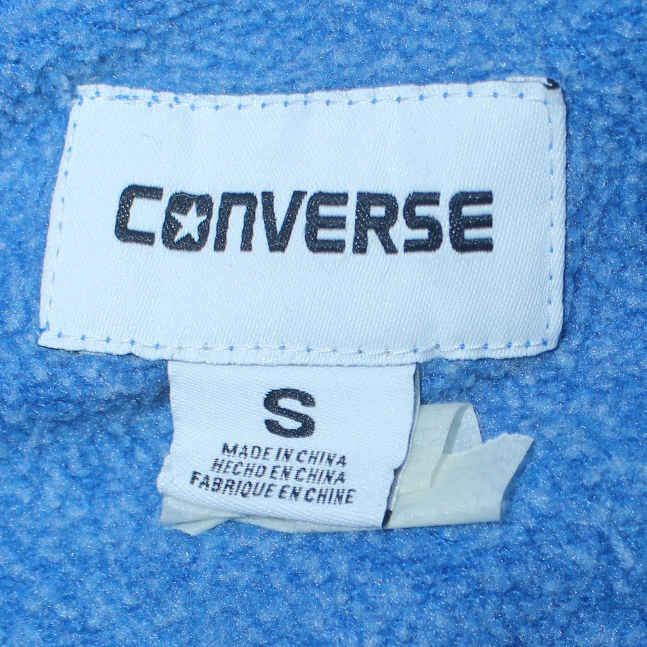 Converse Boys Blue Full Zip Hoodie Small Cotton Blend Casual