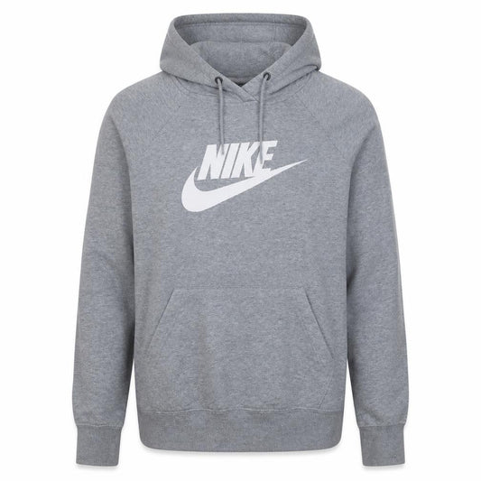 Front view of Nike Men's Grey Pullover Hoodie M Fleece Graphic Sportswear