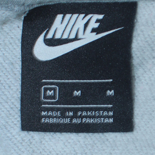 Nike Men's Grey Pullover Hoodie M Fleece Graphic Sportswear