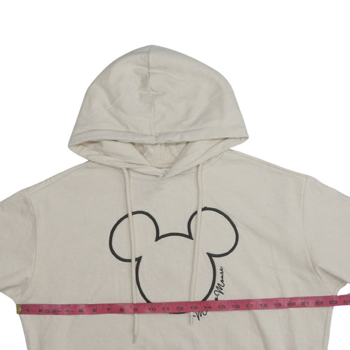 Disney Mickey Mouse Womens Beige Pullover Hoodie M