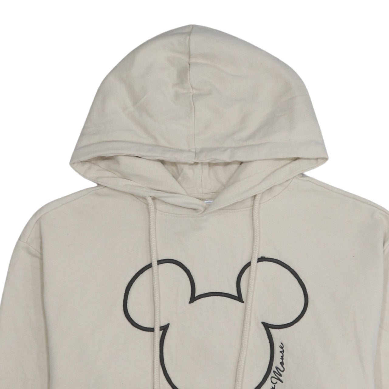 Disney Mickey Mouse Womens Beige Pullover Hoodie M