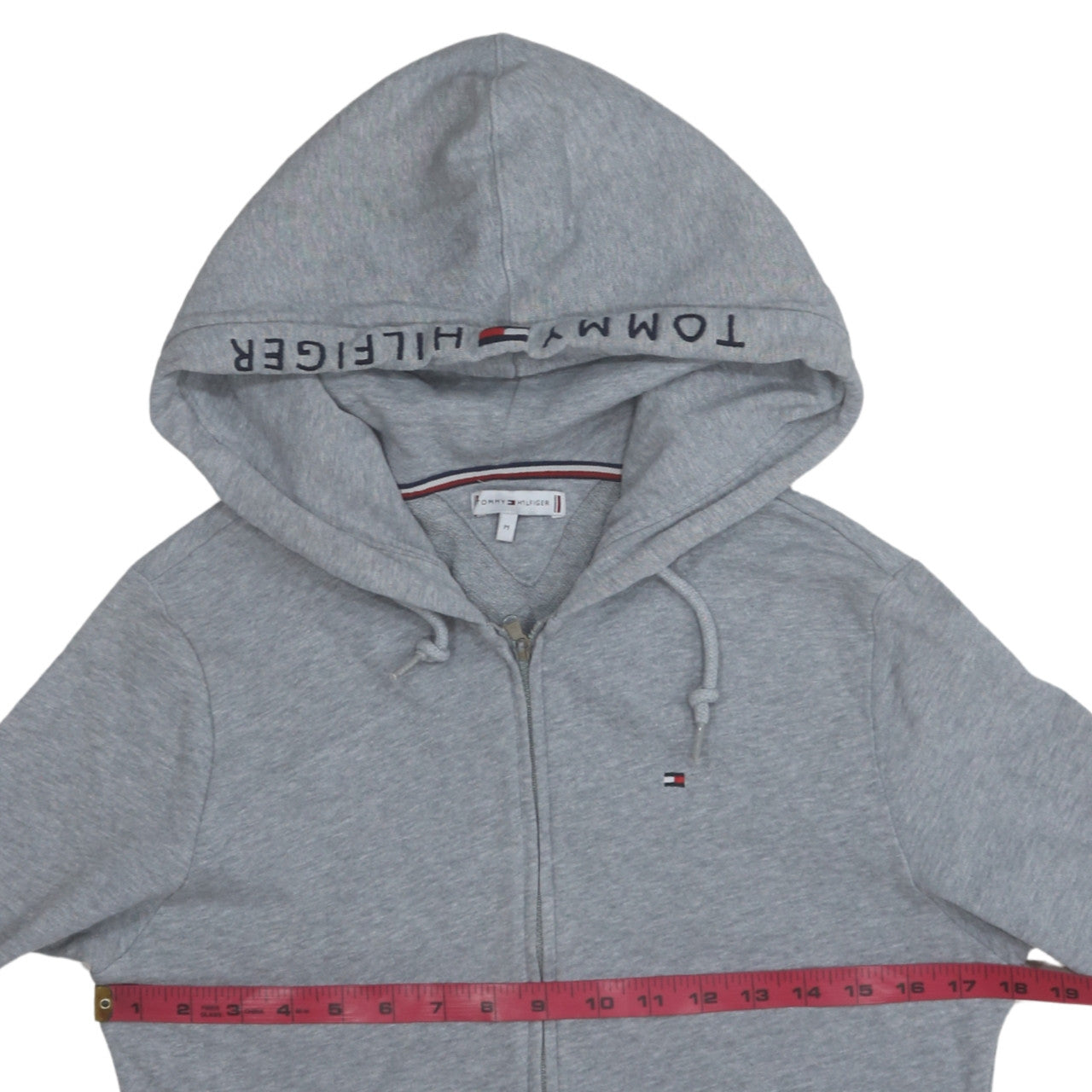 Tommy Hilfiger Men's Grey Full Zip Hoodie Size M Regular Fit