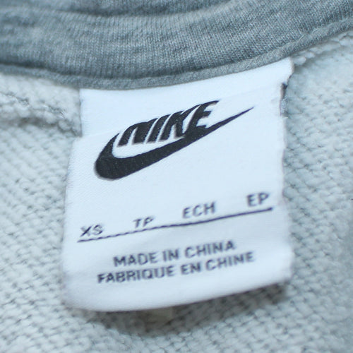 Nike Women's Grey Pullover Hoodie XS Cotton Blend Casual Sweatshirt
